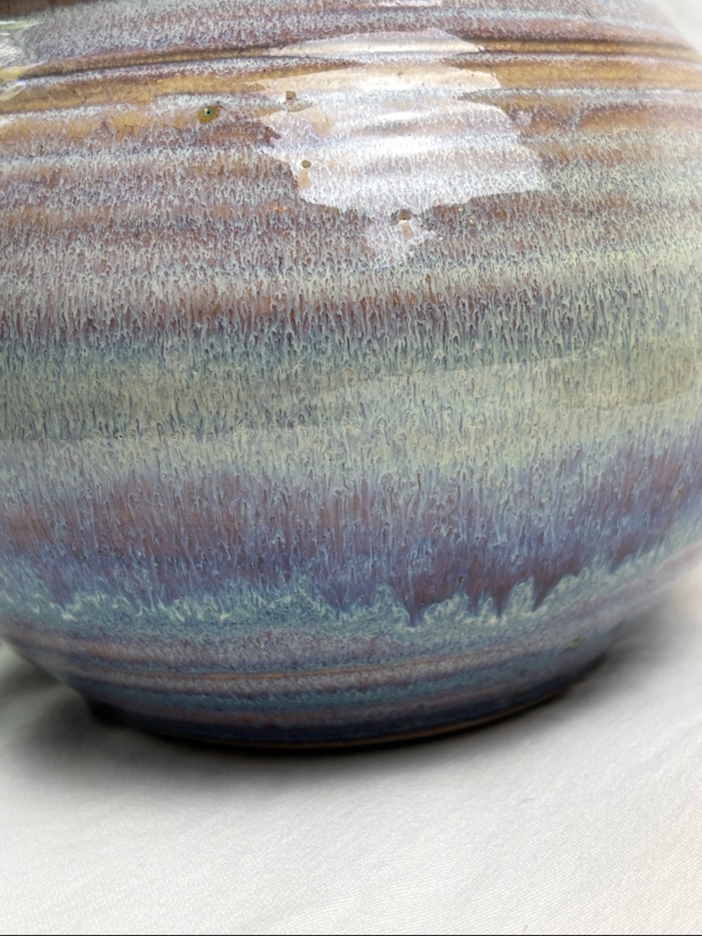 Stunning Studio Art Pottery Lidded Jar / Cookie Canister- Blue & Brown Glaze - Picture 4 of 10